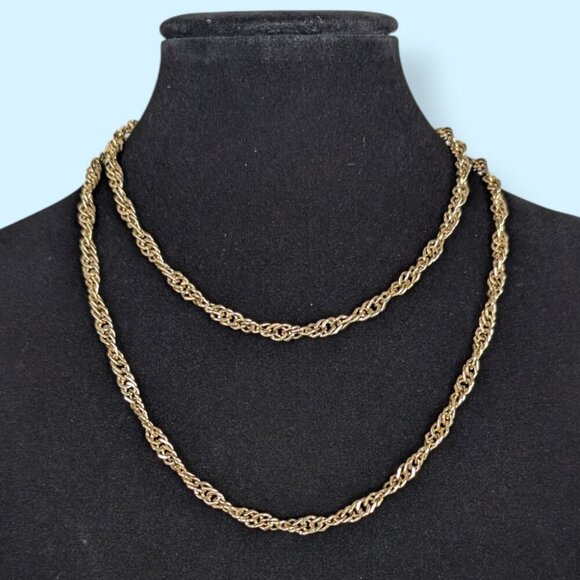 Vintage Sarah Cov Long Rope Chain Necklace - Picture 1 of 5